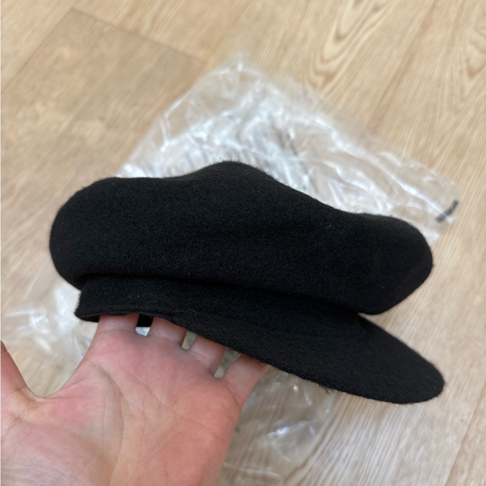 & Other Stories Women's Wool Newsboy Beret Cap Hat Black NWT